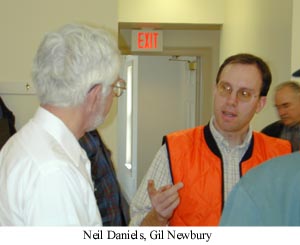 Covered Bridge meeting at Johnson, Vt.
Photo by Joe Nelson April 18, 2001
