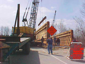 Paper Mill Bridge Rehabilitation: Photo by
David Guay, 4/7/00