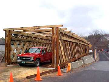 Paper Mill Bridge Rehabilitation: Photo by
David Guay, 5/2/00