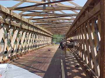 Paper Mill Bridge Rehabilitation: Photo by
David Guay, 5/8/00