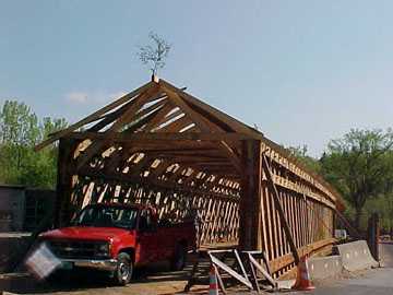 Paper Mill Bridge Rehabilitation: Photo by
David Guay, 5/17/00