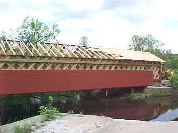 Paper Mill Bridge Rehabilitation: Photo by
David Guay, 5/26/00