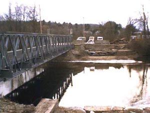 Paper Mill Bridge gone. Photo by R.
Wilson 1/6/00