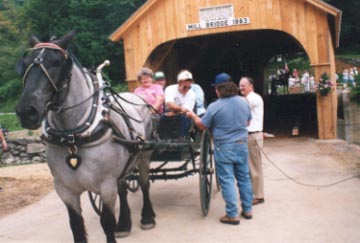 Mill Bridge opening celebration. Photo by Jackie Higgins of Tunbridge
7/22/00