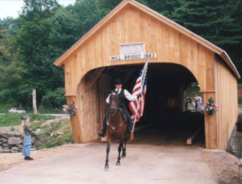 Mill Bridge opening celebration. Photo by Jackie Higgins of Tunbridge
7/22/00