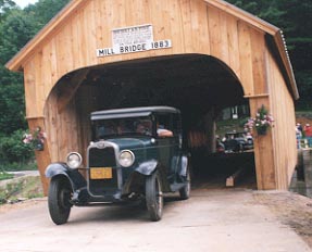 Mill Bridge opening celebration. Photo by Jackie Higgins of Tunbridge
7/22/00