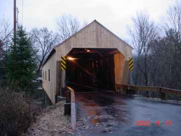 Union Village Bridge (45-09-02)<br>Union Village, Vt.<br>Photo by Tom Chase, 11-13-
02