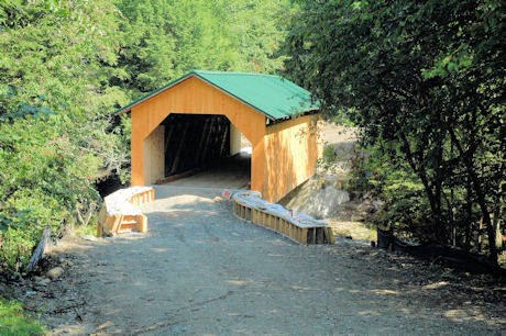 Creamery Bridge, West Hill, Montgomery, Vt.<br>Photo by Joe Nelson, August 13, 2009